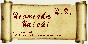 Miomirka Udicki vizit kartica